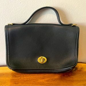 Vintage Coach Casino Bag 9924 Black Leather Purse